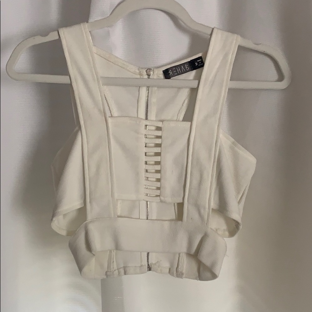 White crop top